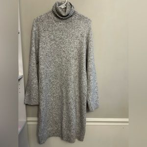 Grey H&M turtleneck sweater dress